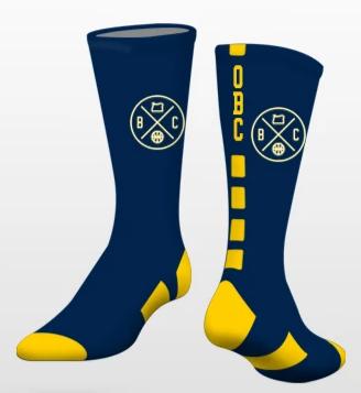 Socks - Blue with Gold Logo