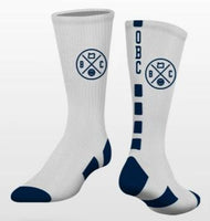 Socks - White with Blue Logo